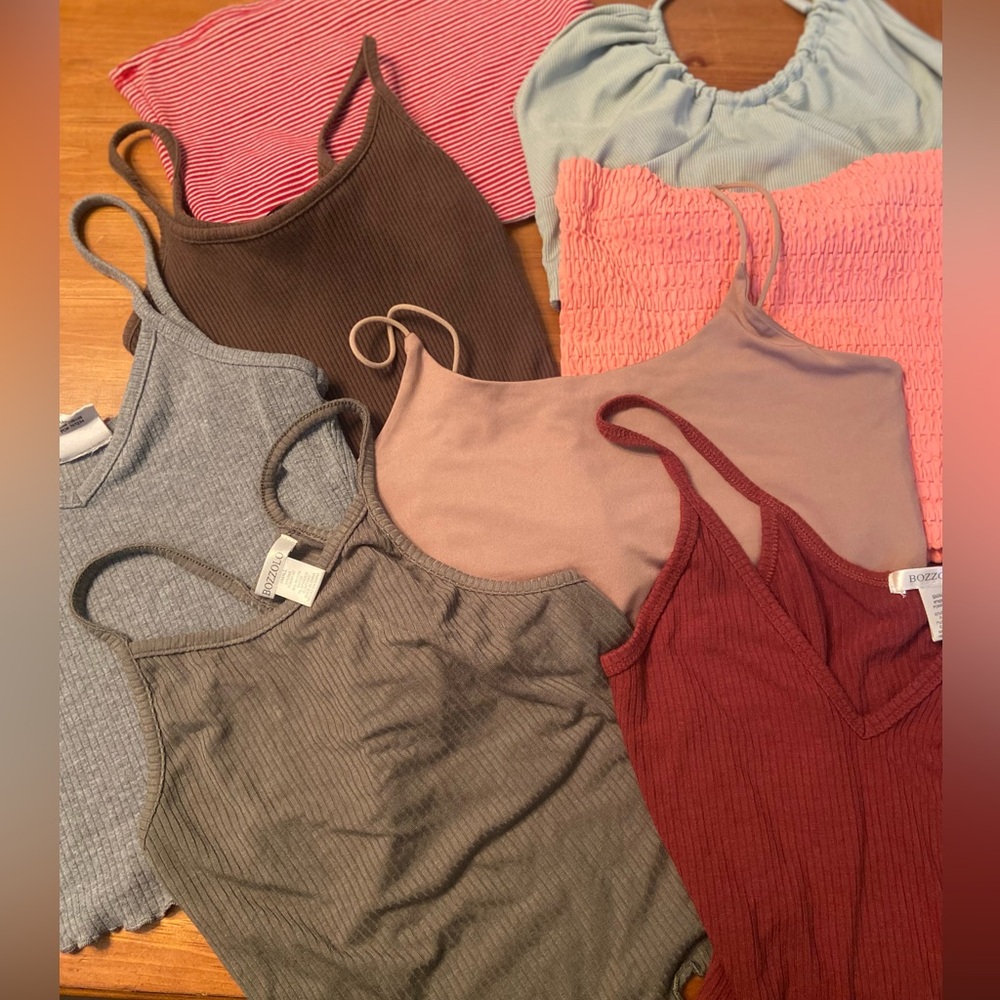 Bundle of 8- 6 crop tanks - 2tube tops